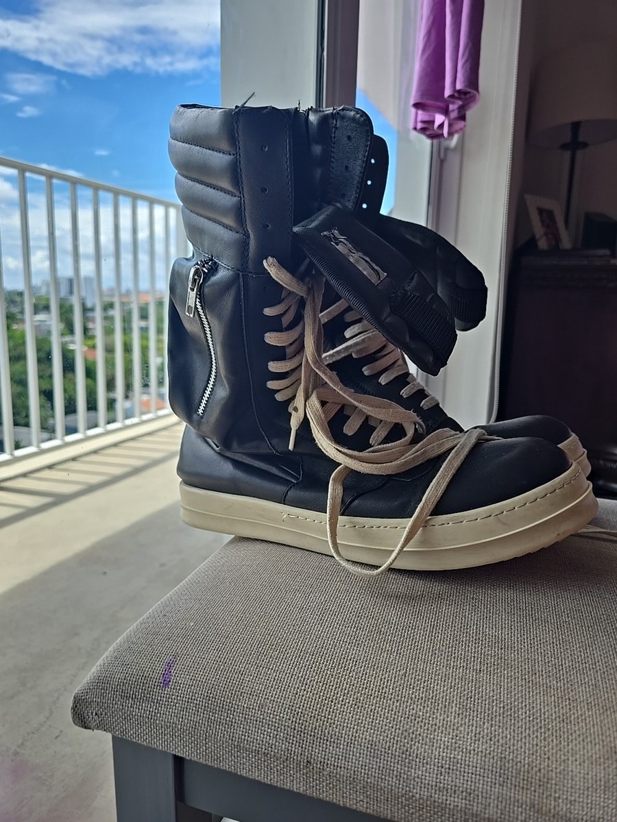Rick Owens 22420 47 Women Size 44 Dark Brown Leather Lace Up Low