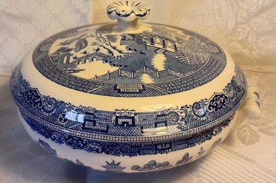 Wedgwood Willow Deckeltopf Schale Terrine Servier Kasserolle Gemüse Etruria