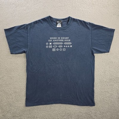 Vintage Y2k ThinkGeek Sexual Funny Hole T Shirt Men's Size Large Computer PC