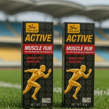 2 Boxes Tiger Balm Active Muscle Rub 60g 2oz Pain Relief Cream for Muscle Joint