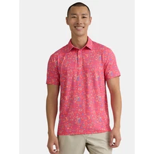 Birdie Bound Men's Novelty Print Golf Polo, Size Large