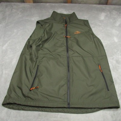 L.L. Bean Vest Men Large Tall Green Vertex Ripstop Full Zip 