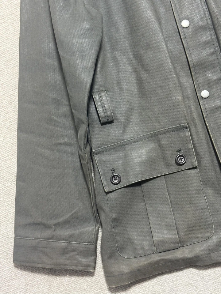 Original Penguin by Munsingwear Jacket Mens XL Gray Field Utility Zip Snap Lined - Image 3 of 4