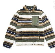 Hurley Boy's S 6/7 Sherpa Plush Printed Quarter-Zip Jacket NEW