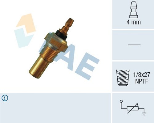 COOLANT TEMPERATURE SENSOR GAUGE FAE 32350 P NEW OE REPLACEMENT - Picture 2 of 6