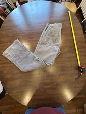 Vtg 70s Levi  s Corduroy Pants Boot Cut Size 29 /29 White Tab Talon Zip Gray USA