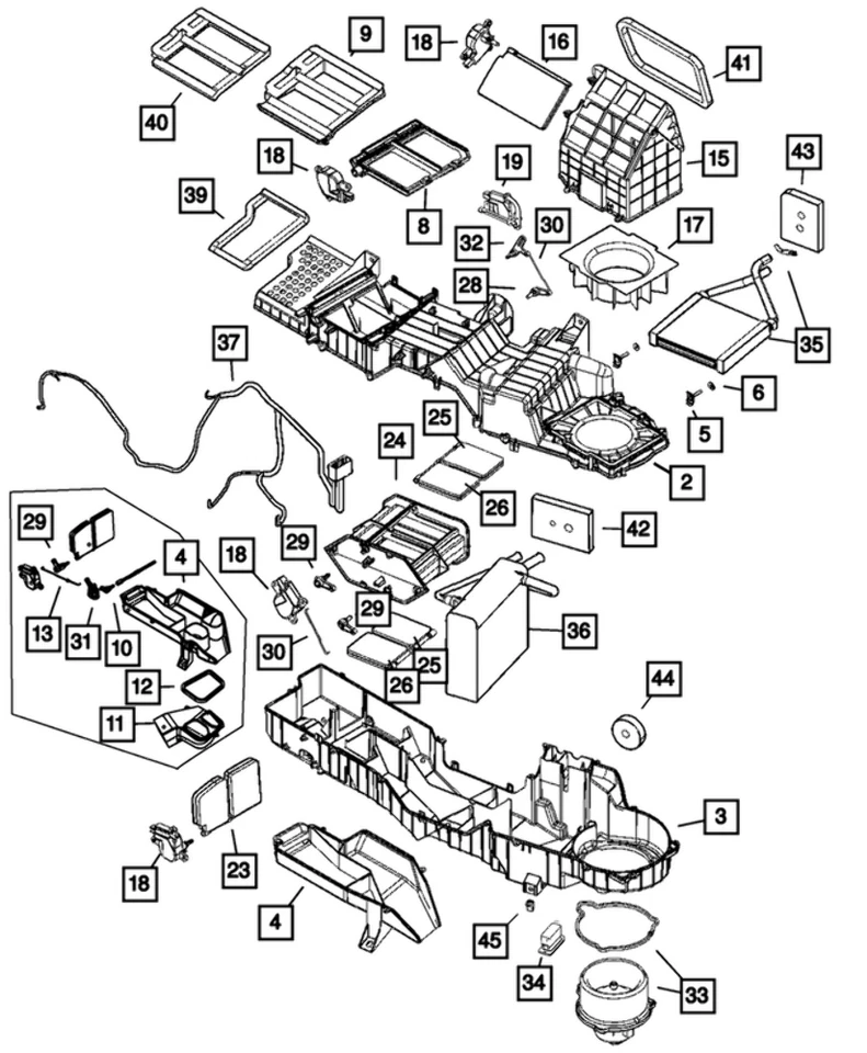 New Genuine Mopar Evaporator Core Air Conditioning A/C (2006-2010) OE 68004242AA - Image 4 of 4