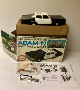 VINTAGE 1974 COX ADAM-12 TV Show AMC MATADOR POLICE CAR .049 Gas Engine
