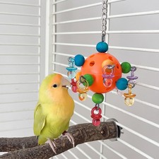 Colorful Parrot Plastic Climb Bite Chew Toy Birds Cage Decoration For Parakeet