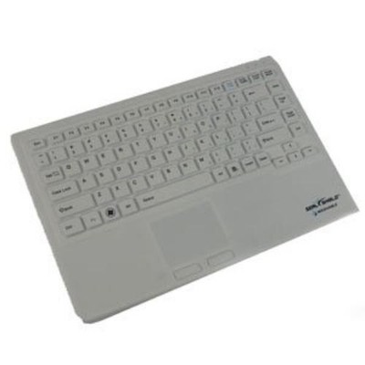 Seal Shield SW87P2 Silicone Keyboard w/ Touchpad - White