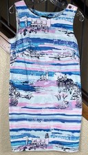 Talbots Seaside Harbor Sleeveless Sheath Dress Women’s PS