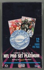 1991 NFL PRO SET PLATINUM  Factory Sealed Box 36 Packs Series 2 Football