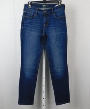 Old Navy Women's Original Straight Leg Stretch Jeans 4, Dark Wash A220