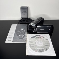 Canon Vixia HF R300 Black HD Camcorder w/ 8GB SD Card OEM Charger Manual