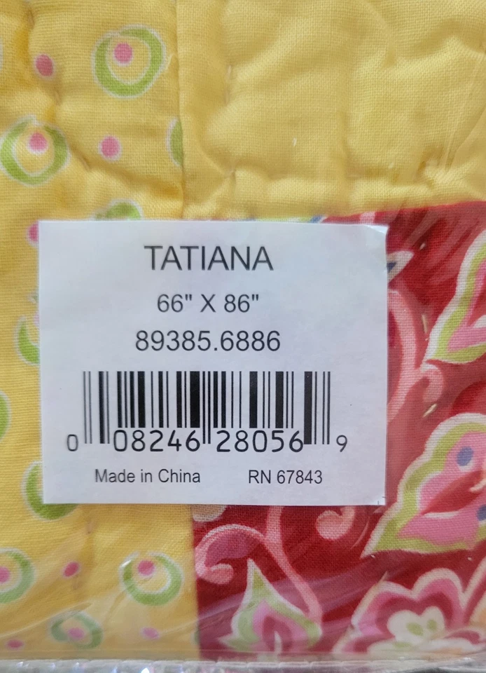 C&F Enterprises Twin Luxury Oversized Quilt 66"x86" Tatiana Cotton Boho NEW Dorm - Image 4 of 4