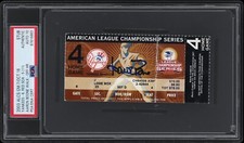 Aaron Boone Signed 2003 ALCS Game 7 Walk Off Home Run Ticket PSA DNA GEM MINT 10