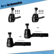 4x Front Lower Ball Joints Outer Tie Rod End For 2009-2017 Chevrolet Traverse