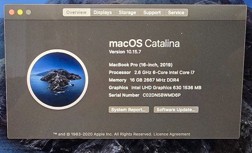 Apple MacBook Pro 16-inch 2019 2.6GHz Intel Core i7 16GB RAM, 512GB SSD - Afbeelding 2 van 12