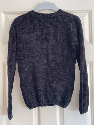 George Sequin Heart Colour Change Grey To Colourful Jumper Top Black 10-11 Years - Picture 6 of 9
