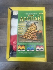 Vintage Colonial Mills. NOS Ripple Afghan Crochet Kit - Red, White And Blue 