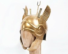 Ancient Greek Helmet Brass Chalcidian Wings helmet Larp reenactment Cosplay SCA