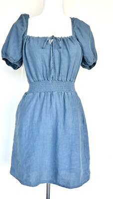 Anthropologie Cloth And Stone Blue Linen Dress Retail $148 Price $65 XS | eBay Anthropologie Cloth And Stone Blue Linen Dress Retail $148 Price $65 XS | eBay