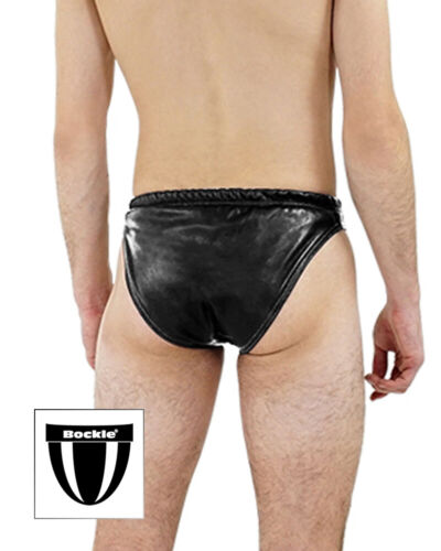 Bockle® Leather Slip Sexy Herren Leder Unterwäsche Brief Gay Pants - Bild 2 von 2