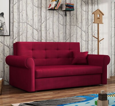 Schlafsofa Vemdalen Silver III Polstercouch mit Bettkasten und Schlaffunktion
