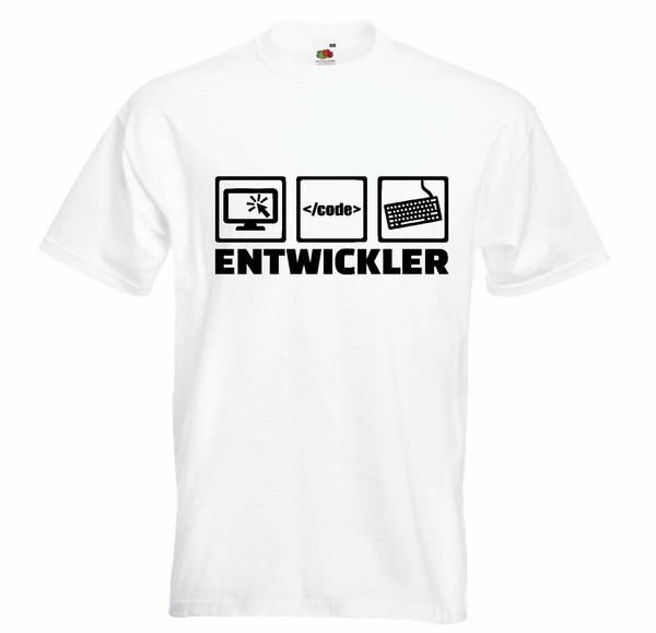 Camiseta DESARROLLADOR - PROGRAMADOR - WINDOWS - HTML 5 - PHP en Blanco