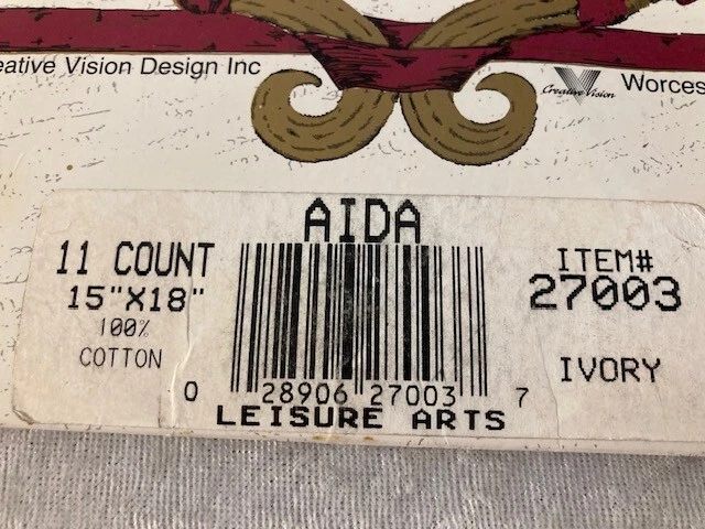 Zweigart Cross Stitch Aida Fabric Ivory 11 Ct 15" x 18" Made in Germany NEW - Image 3 of 4