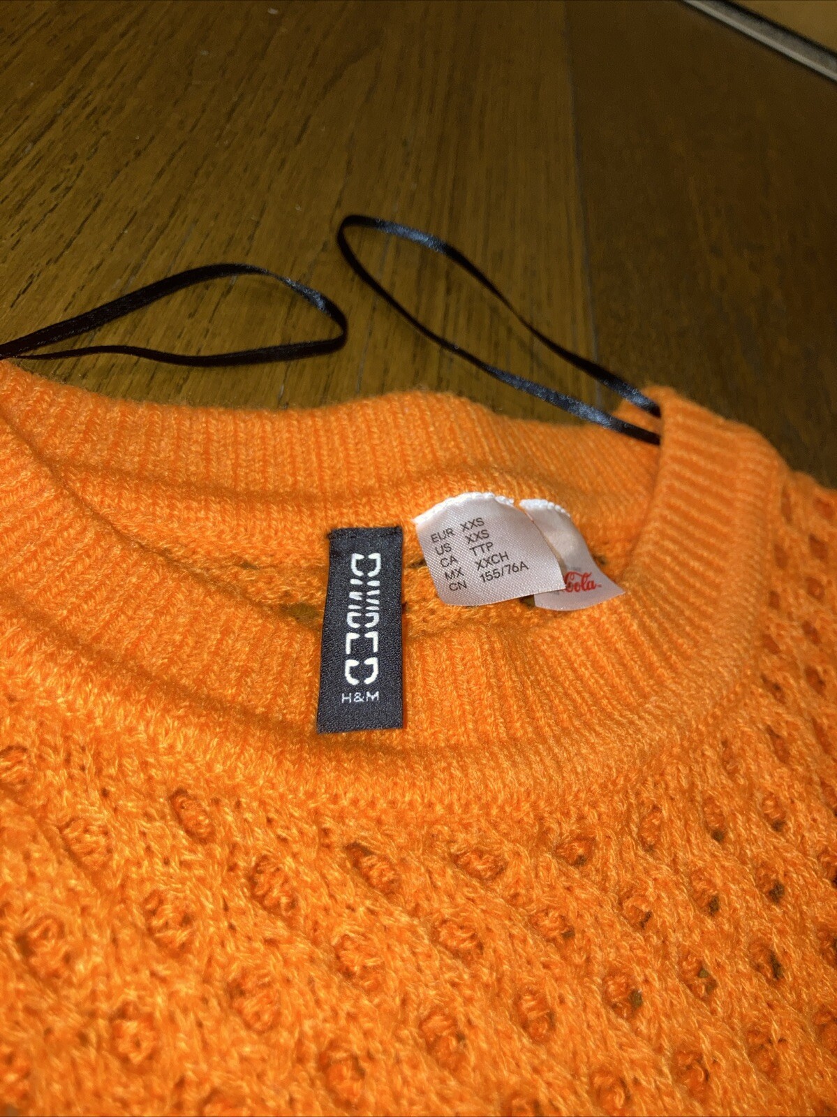 Fanta H&M Ladies Girls Orange Top Jumper Size XXS Shirt Teenager Fashion Retro thumbnail 2