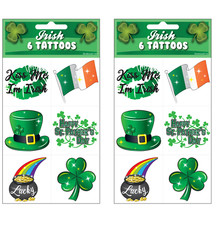 12 Irish TEMPORARY TATTOOS Irish St Patricks Day Tattoo SHAMROCK LEPRECHAUN UK