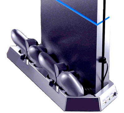 Playstation PS4 Cooling Vertical Stand Charger Fan Multi Ports Controllers Dock