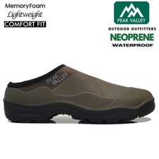 MENS WATERPROOF NEOPRENE SLIP ON RUBBER OUTDOOR GARDEN CLOGS WELLIES SHOES BOOTS