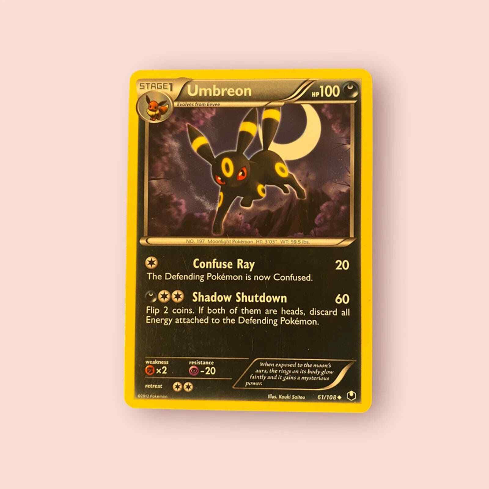 Umbreon 61/108 - Dark Explorers - Non-Holo Rare Pokémon Card - NM