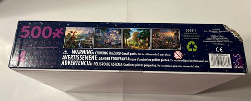 Thomas Kinkade Disney 4 x 500 PC Jigsaw Puzzle Fantasia Tangled Mickey Pooh 12+ - Picture 3 of 7
