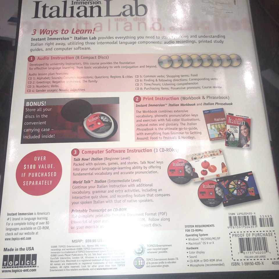 Topics Entertainment Language Lab Italian for PC, Mac - Image 4 of 4