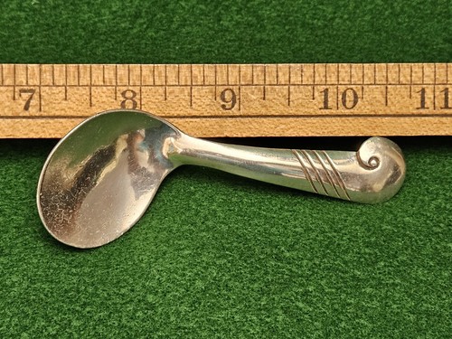 Signed White Hogan / George Kee Sterling Silver Navajo Medicine Spoon - Picture 9 of 19