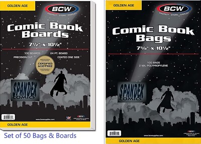 Säurefrei Archivaufbewahrung 100 Stück Golden Age Comic Taschen