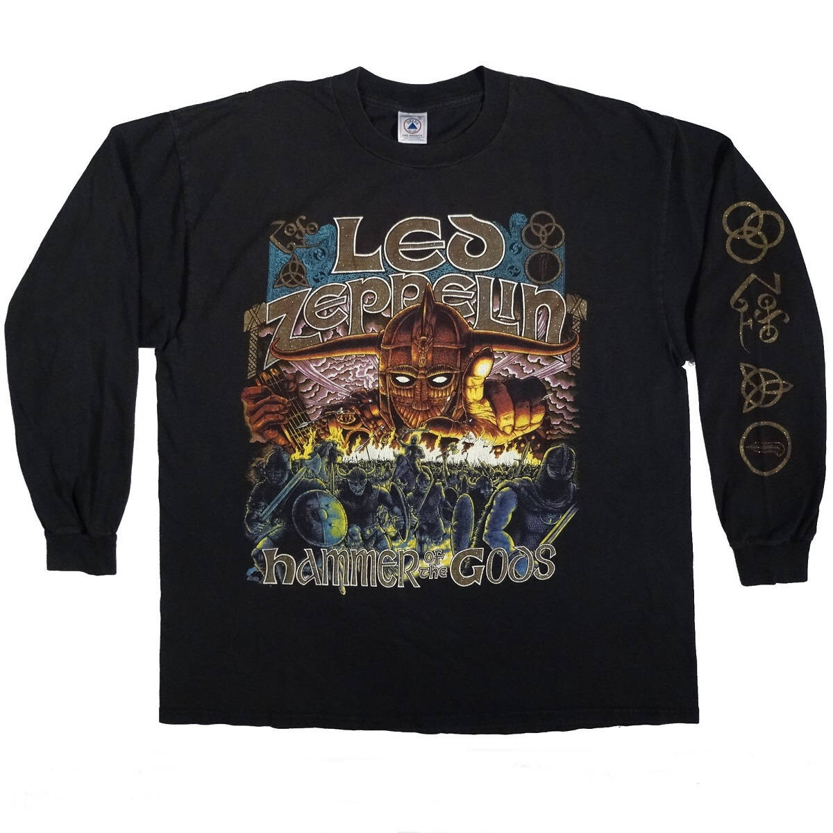 Vintage Led Zeppelin Shirt Hammer of the Gods Long Sleeve Size XL 