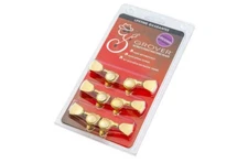 Grover 502GK Rotogrip Locking Rotomatic Tuners, 3 +3, Keytsone Button, Gold Fini