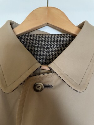 RARE Vintage Aquascutum Balmacaan Men's Coat Sz 42 Reversible