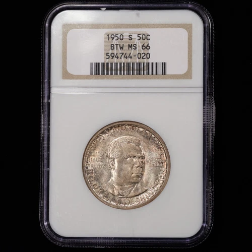 1950-S Booker T. Washington Memorial Half Dollar 50c - NGC GRADED MS66