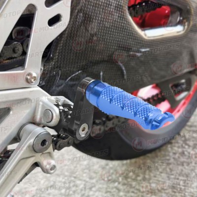 BLUE MCCP 40mm Extension Front Footpegs For Ducati Monster 1200 R 16-19 18 17