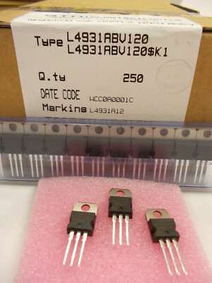 L4931ABV120 |VERY LOW DROP VOLTAGE REGULATOR (0.4 V)| 12V | 250 mA |+/-1%| TO220
