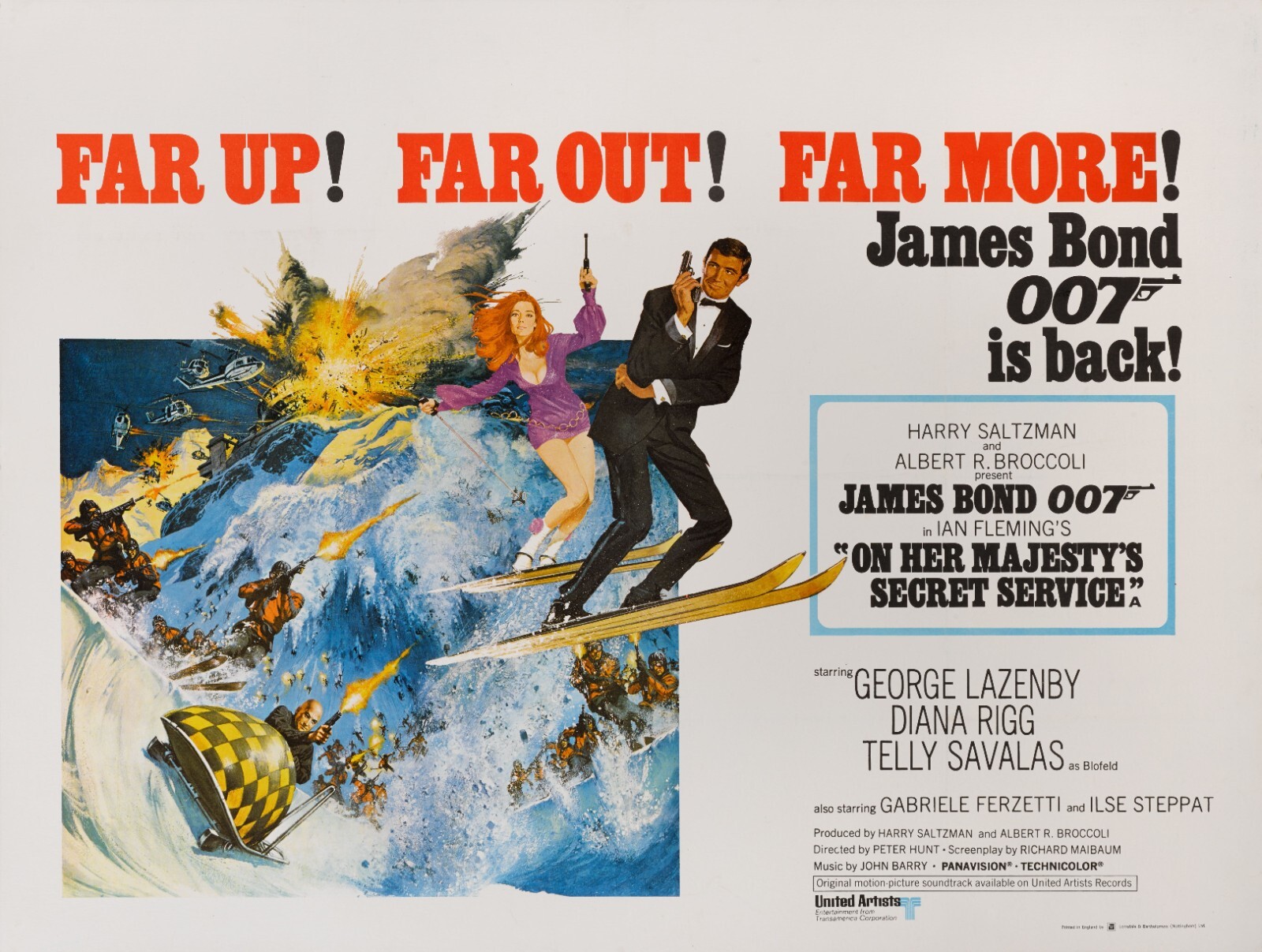 ON HER MAJESTY'S SECRET SERVICE -UK quad poster print 30x40