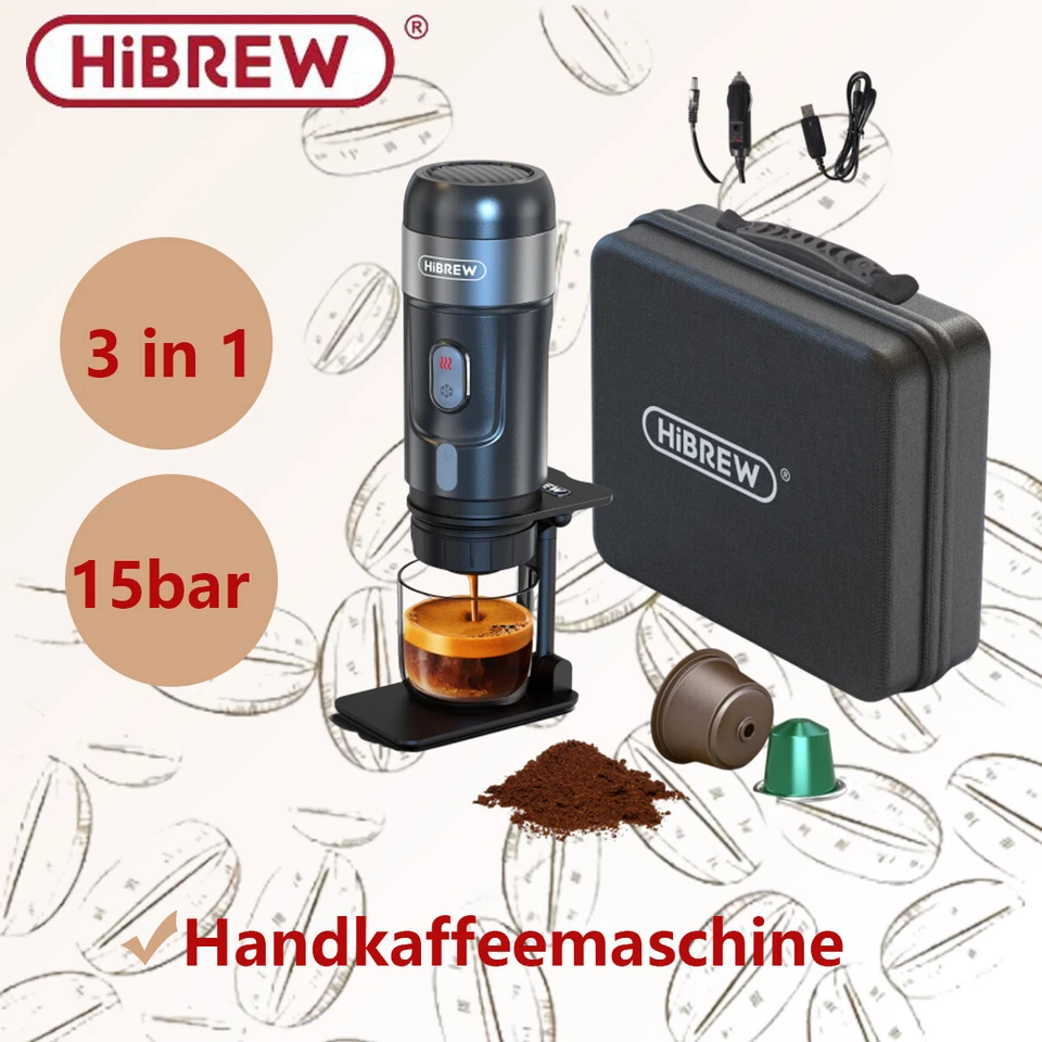 HiBREW H4A/4B Tragbare Auto-Espressomaschine 15Bar Mini-Kaffeemaschine Espresso