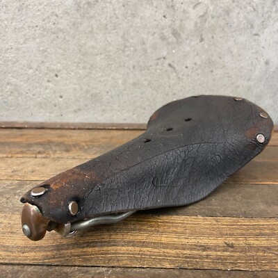 Vintage Brooks Leather Seat Early Saddle Brown England DRY Patina