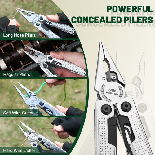 MOSSY OAK Multitool, 20-in-1 Stainless Steel Multi Tool Pliers Self-locking NEW - Picture 4 of 9