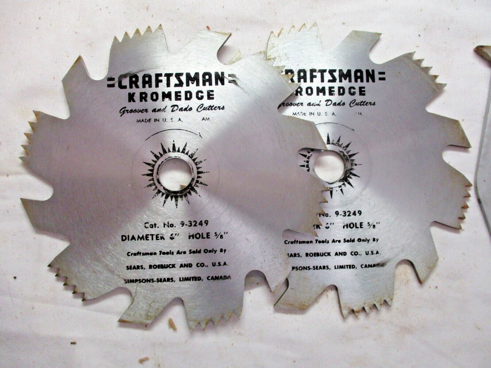 Craftsman 93249 Kromedge 6" Groover Dado Set 7 Blades Table Saw 5/8